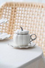 BETTY GÜMÜŞ 5 PARÇA TÜRK KAHVESİ FİNCAN SETİ