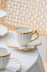 SHELLY ALTIN 5 PARÇA TÜRK KAHVESİ FİNCAN SETİ