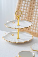 SHELLY ALTIN 5 PARÇA TÜRK KAHVESİ FİNCAN SETİ