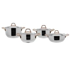 KARACA EGE 8 PARÇA ÇELİK ROSEGOLD