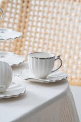 SHELLY GÜMÜŞ 5 PARÇA TÜRK KAHVESİ FİNCAN SETİ