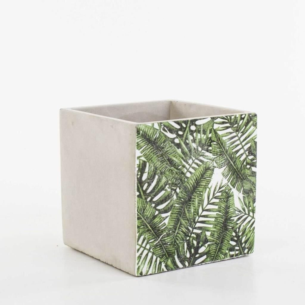 TROPİK YAPRAK SAKSI KARE