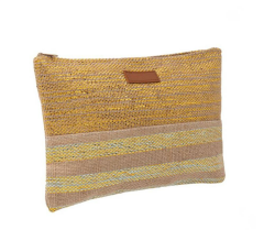 BEJ SARI JÜT EL ÇANTASI 32X22CM