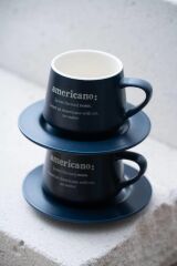 BLUSH LACİVERT 2 KİŞİLİK ÇAY/NESCAFE FİNCANI