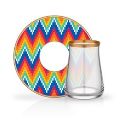 COLORED 1 KİŞİLİK ÇAY SET