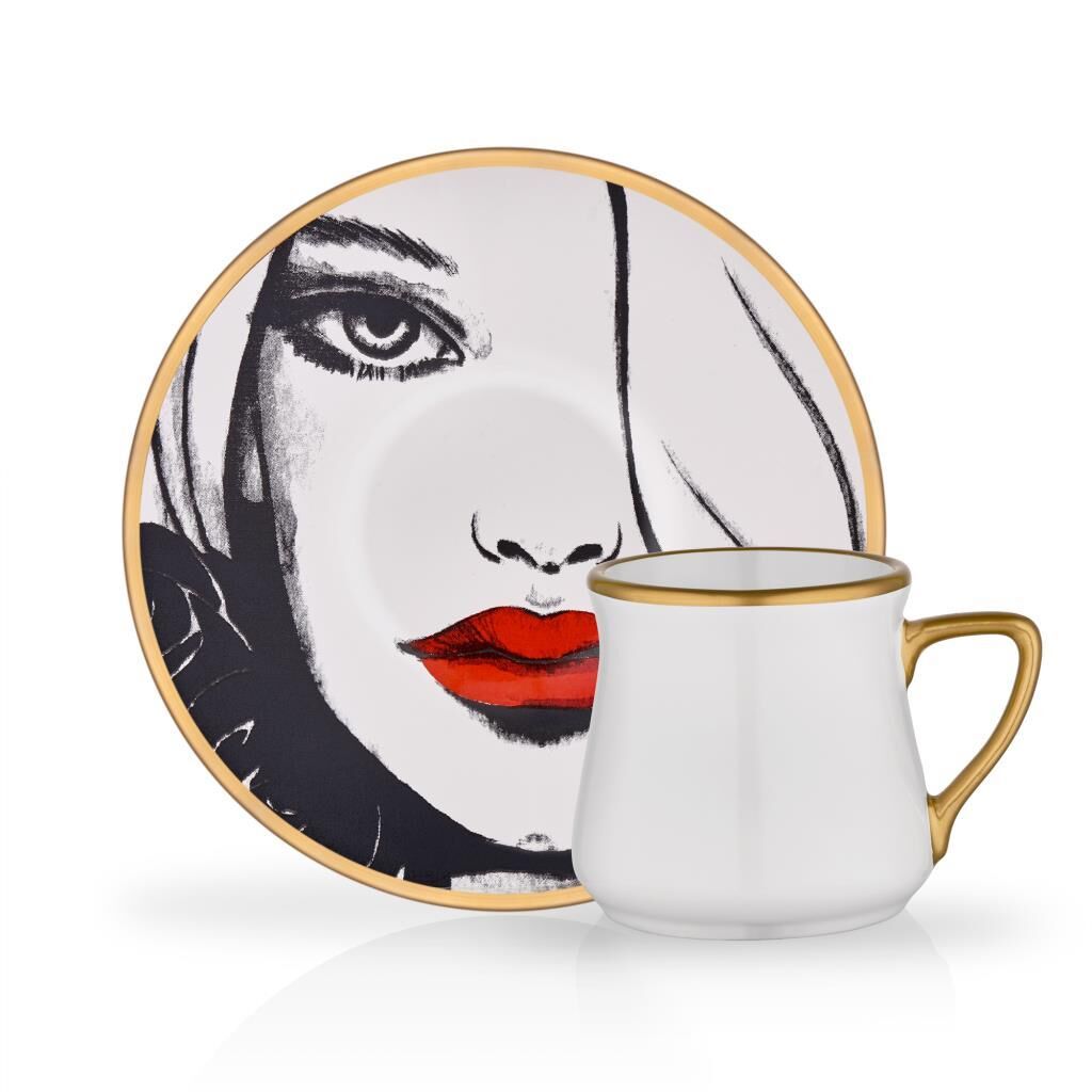 RED LADY TEK KİŞİLİK TÜRK KAHVESİ FİNCANI