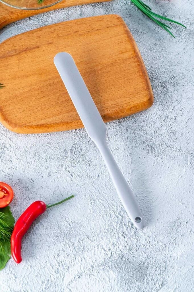 GRİ SİLİKON UZUN SPATULA 23,5CM