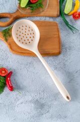 BEJ SİLİKON KEVGİR 33CM