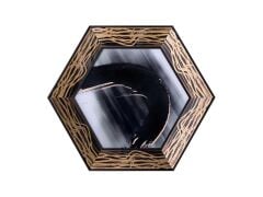 SİYAH ALTIN ALTIGEN SOYUT DESEN3 TABLO 48X56CM