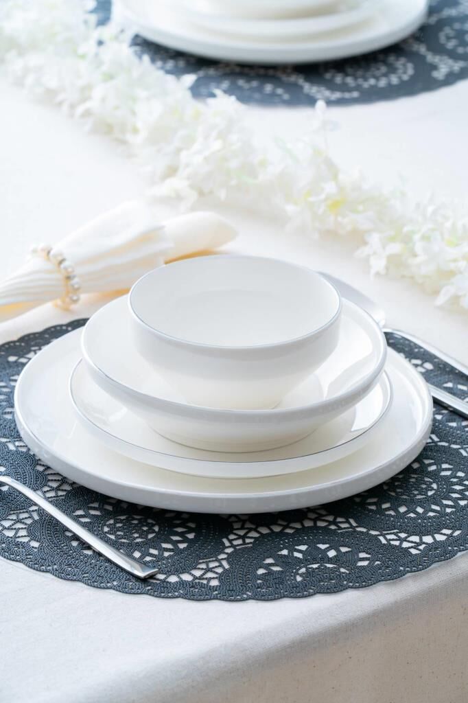 SILVER RISE 6 KİŞİLİK 24 PARÇA YEMEK TAKIMI