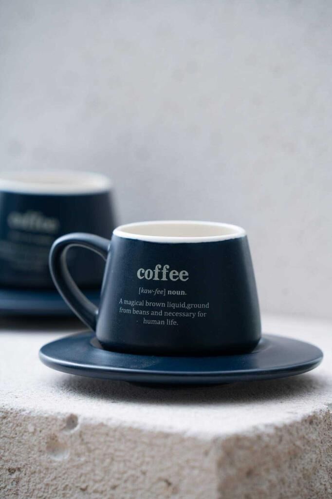 BLUSH LACİVERT 2 KİŞİLİK TÜRK KAHVESİ FİNCANI