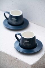 BLUSH LACİVERT 2 KİŞİLİK TÜRK KAHVESİ FİNCANI