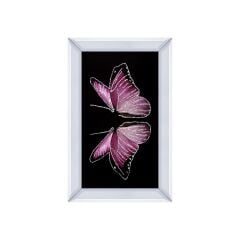 PEMBE AYNALI KELEBEK TABLO 40x60cm