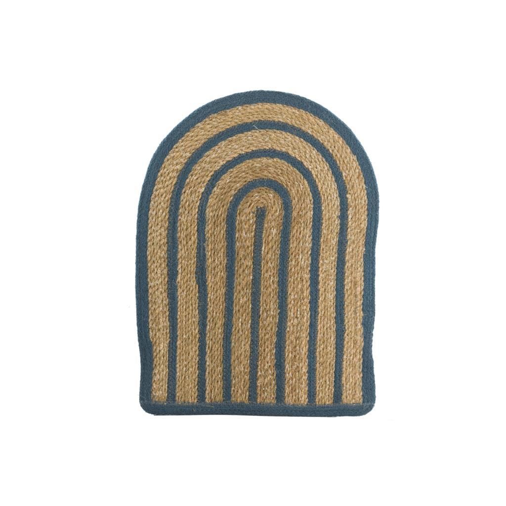 HASIR MAVİ OVAL PASPAS 40X54CM