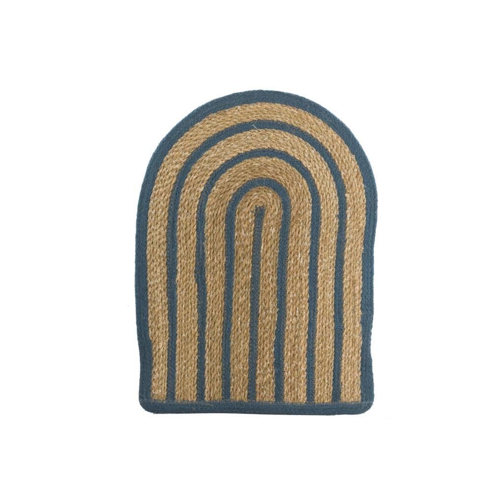 HASIR MAVİ OVAL PASPAS 40X54CM