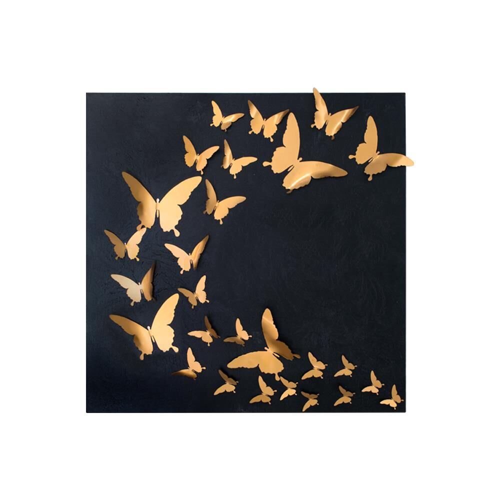 SİYAH ALTIN KELEBEK TABLO 90X90