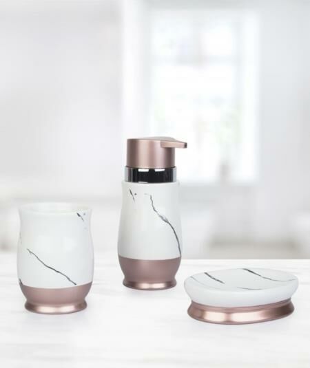 BEYAZ ROSE 3 PARÇA BANYO SETİ
