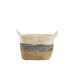 HASIR KULPLU KARE SAKSI/SEPET 25X25X18CM