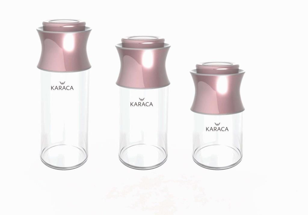 ROSEGOLD 3'LÜ KAVANOZ SETİ
