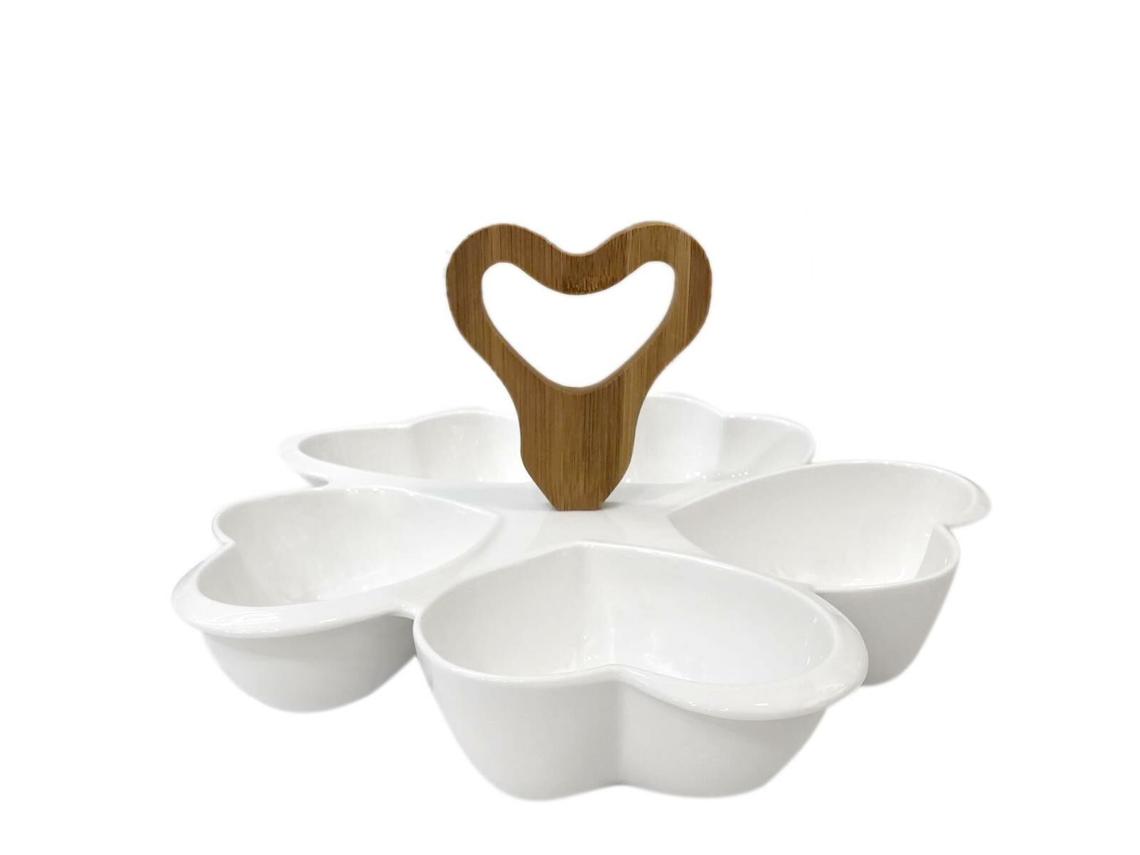 BAMBU PORSELEN 5 BÖLMELİ ÇEREZLİK