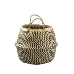 HASIR SİYAH DESEN1 SEPET 25X29CM