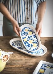 ODORE Dİ LİMONE 2'Lİ OVAL SERVİS TABAK 29CM