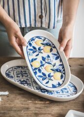 ODORE Dİ LİMONE 2'Lİ OVAL SERVİS TABAK 29CM