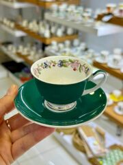 YEŞİL 6 KİŞİLİK TÜRK KAHVESİ FİNCANI