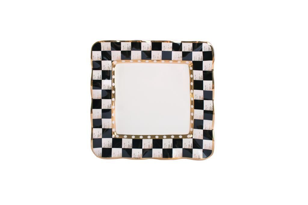 SİYAH BEYAZ DAMA AVANGARDE SUNUM TABAK 27CM