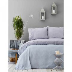 CYNHIA GRİ DANTELLİ RNF PRIVATE ÇİFT KİŞİLİK PİKE