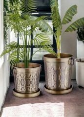 PRİZMA GOLD SAKSI/VAZO 37X31X46CM