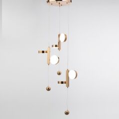 ALTIN METAL LEDLİ AVİZE