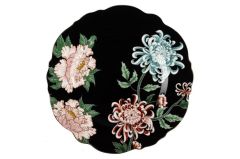 FLEUR SİYAH 4'LÜ PASTA TABAK 21CM
