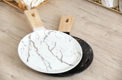 LENA MERMER SİYAH PİZZA TABAK 26cm