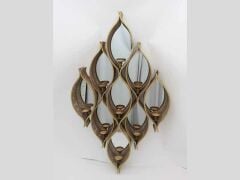 WHITE GOLD DAMLALI AYNALI TEALIGHT MUMLUK 139 CM