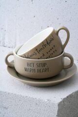 BLUSH BEJ KUPA/KASE/TABAK SET 3 PARÇA