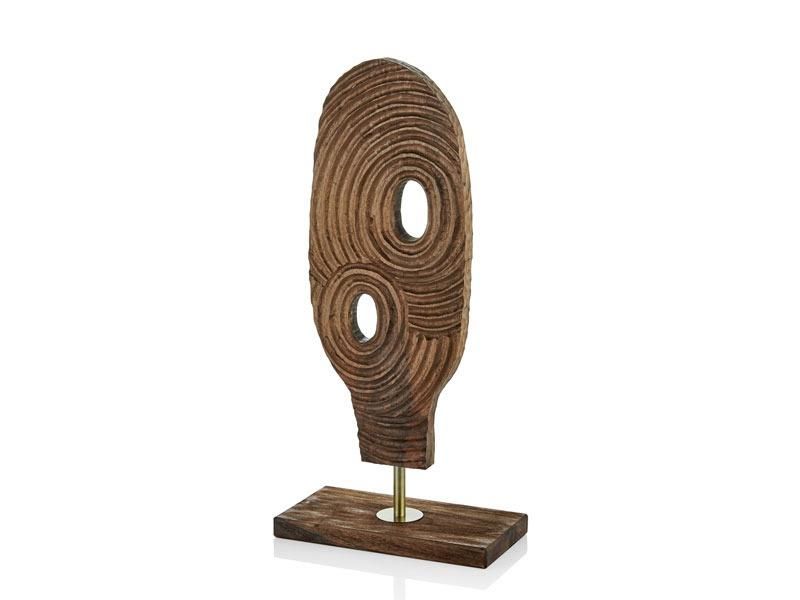 AHŞAP ESKİTME DELİKLİ DEKOR 13X25X52CM