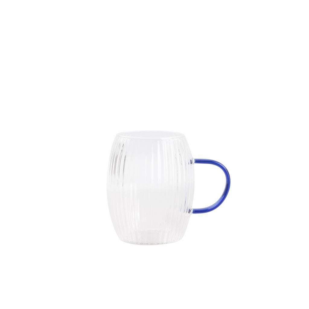 MAVİ KULPLU CAM BARDAK 300ML