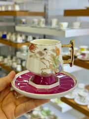 FUŞYA AYAKLI 6 KİŞİLİK TÜRK KAHVESİ FİNCANI