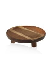 NATURA AKASYA AYAKLI SERVİS TABAK 20X6CM