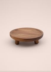 NATURA AKASYA AYAKLI SERVİS TABAK 20X6CM