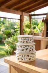 PETIT FLEUR COLLECTION EMAYE 3'LÜ SAKLAMA KABI