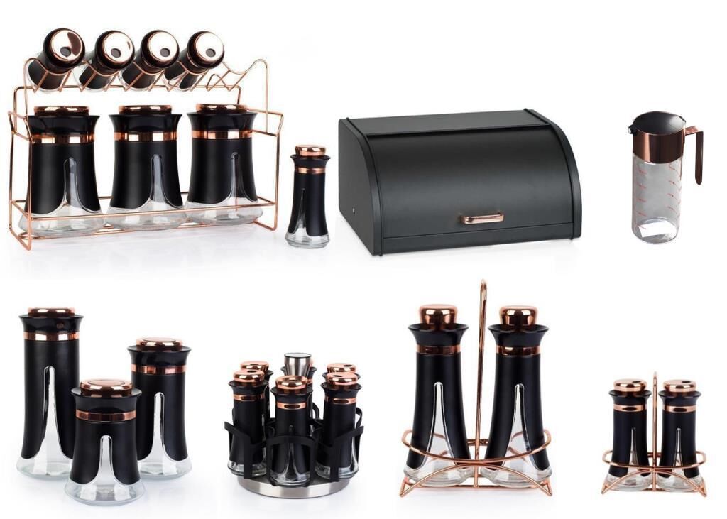 SİYAH BAKIR 27 PARÇA MUTFAK SETİ