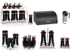 SİYAH BAKIR 27 PARÇA MUTFAK SETİ