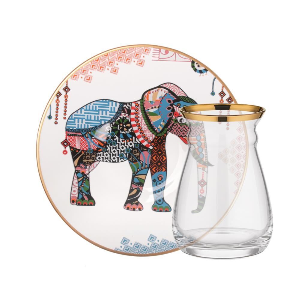 ELEPHANT TEK KİŞİLİK BEYAZ ÇAY SETİ