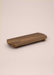 NATURA AKASYA AYAKLI SERVİS TABAK 40X16X4CM