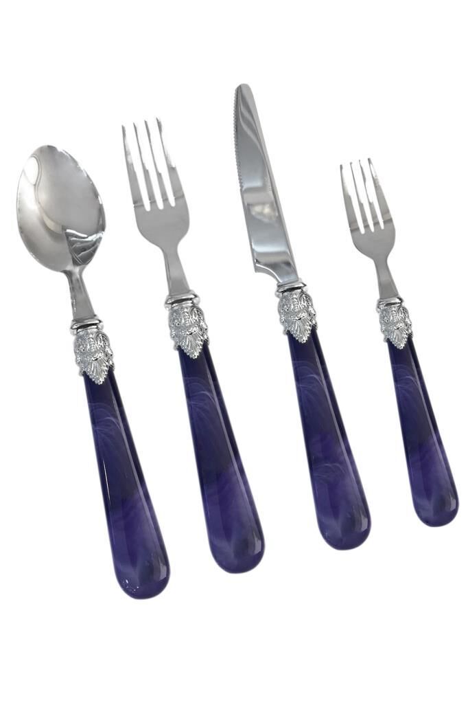 MOR MERMER 6 KİŞİLİK 24 PARÇA ÇATAL KAŞIK BIÇAK