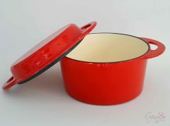 KIRMIZI DEMİR DÖKÜM TENCERE 20CM