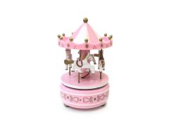 PEMBE ALTIN ATLI KARINCA MÜZİK KUTUSU DESEN1