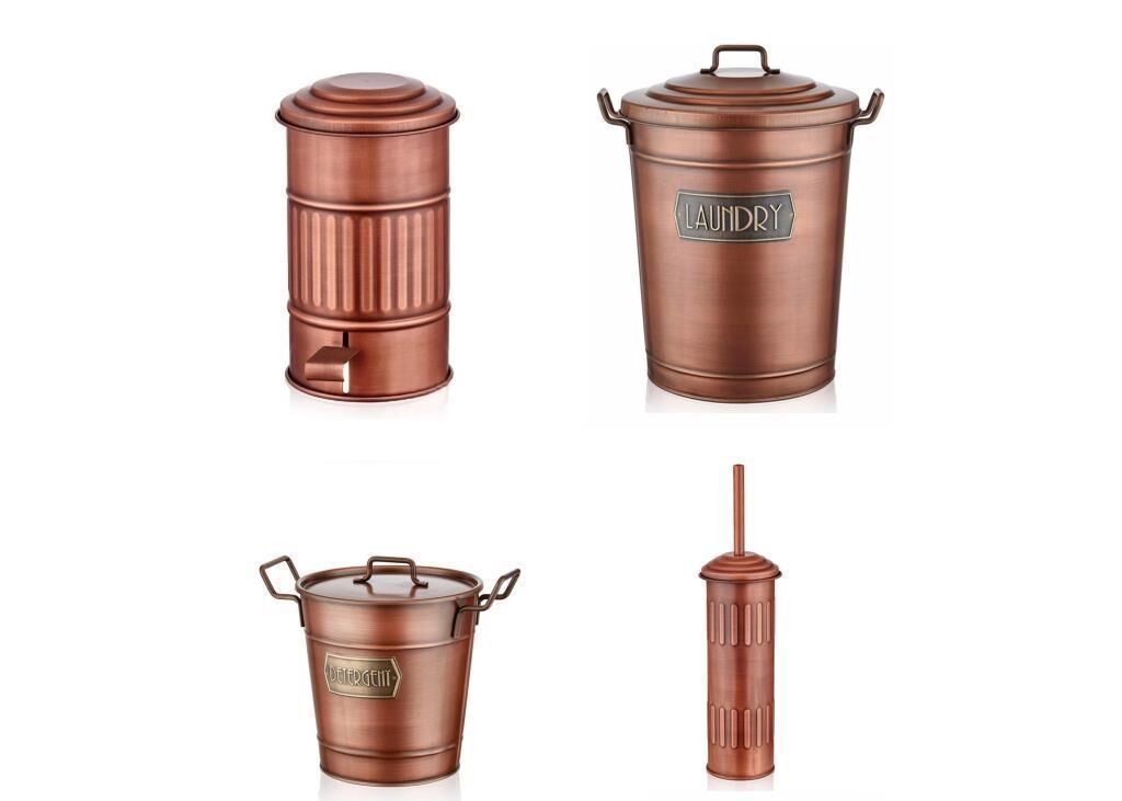 BAKIR GALVENİZ 8 PARÇA BANYO SETİ